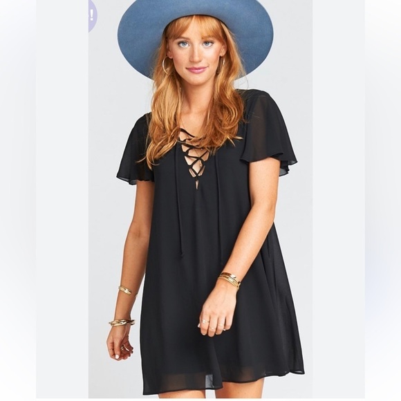 Show Me Your MuMu Black Kyle Lace Up Dress - Picture 1 of 7